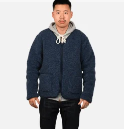 COLDBREAKER Sweats & Polaires<Zip Up Vee Cardigan Darkblue