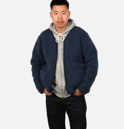 COLDBREAKER Sweats & Polaires<Zip Up Vee Cardigan Darkblue