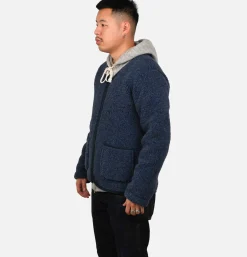 COLDBREAKER Sweats & Polaires<Zip Up Vee Cardigan Darkblue
