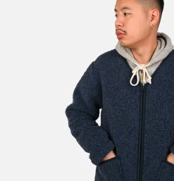 COLDBREAKER Sweats & Polaires<Zip Up Vee Cardigan Darkblue