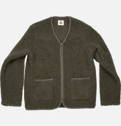COLDBREAKER Sweats & Polaires<Zip Up Vee Cardigan Khaki