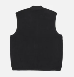 UNIVERSAL WORKS Pulls & Cardigans<Zip Waistcoat Wool Black